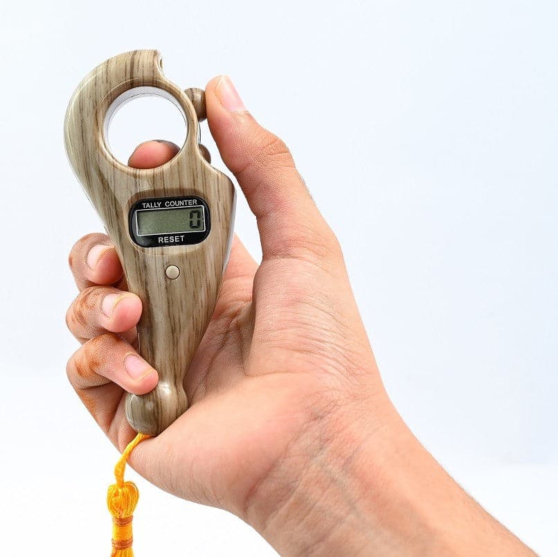 Picture of Finger Tasbeeh Misbaha Counter Prayer Islamic Tasbih Muslim Rotating Prayer Beads Digital Counter Portable. - Int: One size