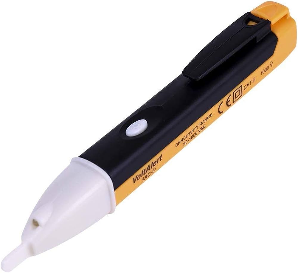 Picture of 2024 New Model-AC DC Voltage Detector NCV Tester Pen Volt Meter Sensor Non Contact Electric - Yellow - Int: One size