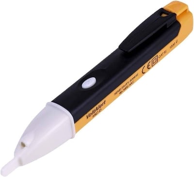 Picture of 2024 New Model-AC DC Voltage Detector NCV Tester Pen Volt Meter Sensor Non Contact Electric - Yellow - Int: One size