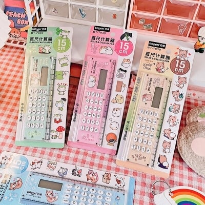 Picture of ,,New Ruler & Calculator 2in1 Mini Multifunction,,2024 - Multicolor - Int: One size
