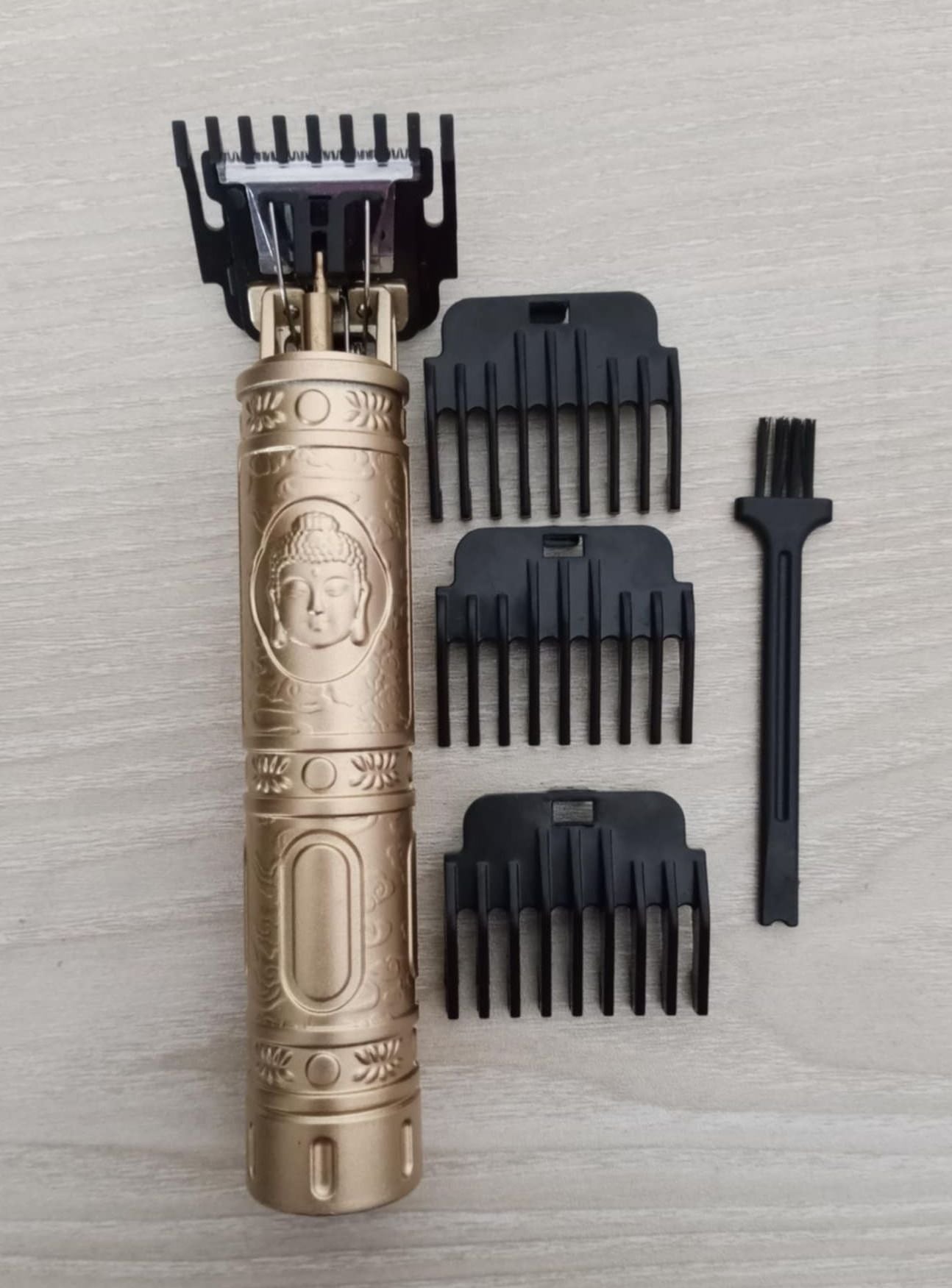 Picture of Vintage T9 Hair Cutting Machine Hair Trimmer Recharge Plastic Body Professional Cordless Hair Trimmer - Gold - Int: One size