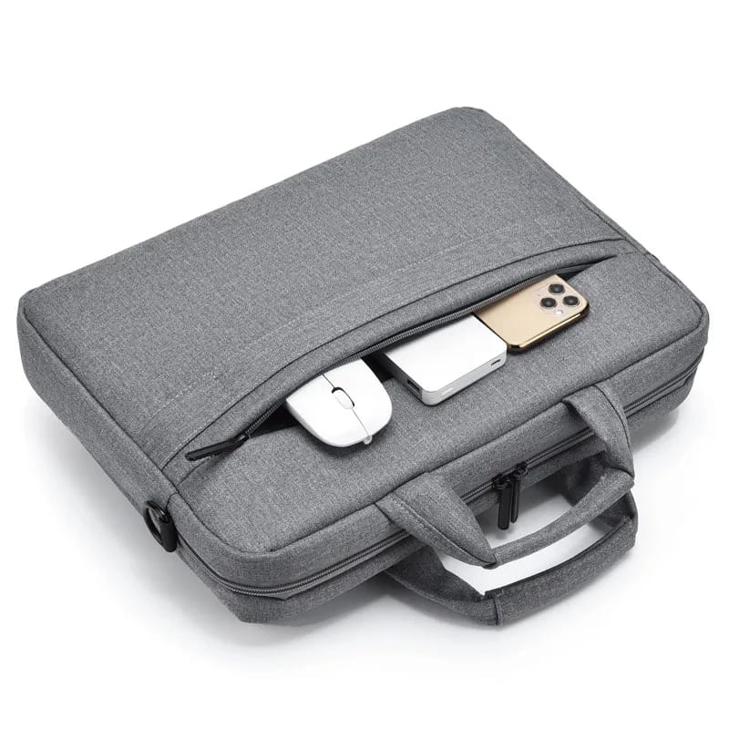 Picture of 15 Inch Laptop Bags Office Documents Storage Bag Travel (Gray Colour)(Money Bag Free) - Grey - Int: One size