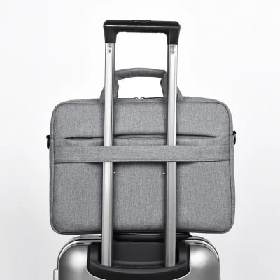 Picture of 15 Inch Laptop Bags Office Documents Storage Bag Travel (Gray Colour)(Money Bag Free) - Grey - Int: One size
