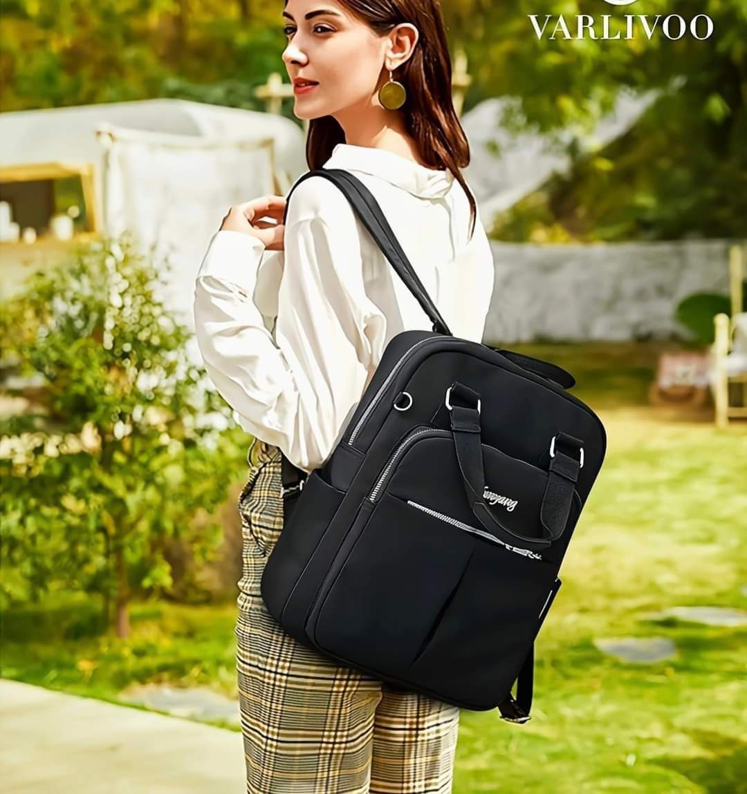 Picture of (Black Color )Travel And Student School Bag Bagpack - Black - Int: One size