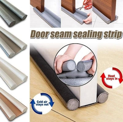 Picture of //Adjustable Door Bottom Seal Strip Weatherstrip Under Door Draft Stopper Anti-Cold One Side Gap Blocker Foam Weather Strip// - Multicolor - Int: One size
