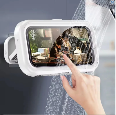 Picture of Waterproof Shower Phone Holder 360° Rotation Angle Adjustable Telescoping Wall Mount Phone Holder for Bathroom Kitchen Bracket Stand - Multicolor - Int: One size
