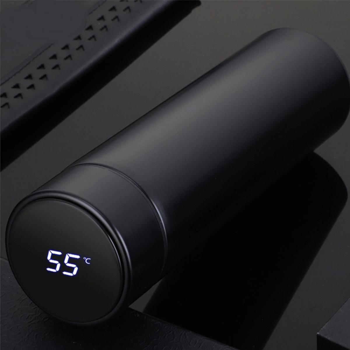 Picture of Intelligent Thermos Bottle Temperature Display Water Bottle Vacuum Flasks Stainless Steel Thermoses Tea Coffee Cup - Black - Int: One size