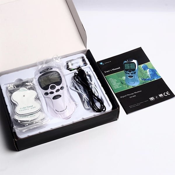 Picture of Digital Therapy Handheld Massager, Electric Tens Unit Device, Electric Meridian Body Massager, - White - Int: One size