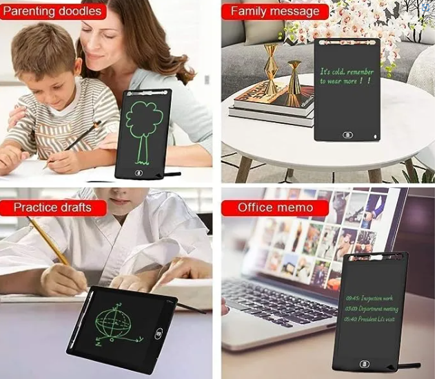 Picture of Newly LCD tablet writing for kids 8.5 inch LCD drawing tablet lcd electronic writing pad drawing board New Gadgets Gift for Kids - Black - Int: One size