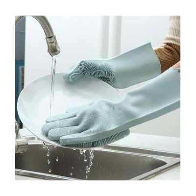 Picture of High-Quality Silicone Dish Washing Kitchen Hand Gloves - Protect Your Hands withBeautiful color, elegant appearance, easy to wear Gloves - Multicolor - Int: One size