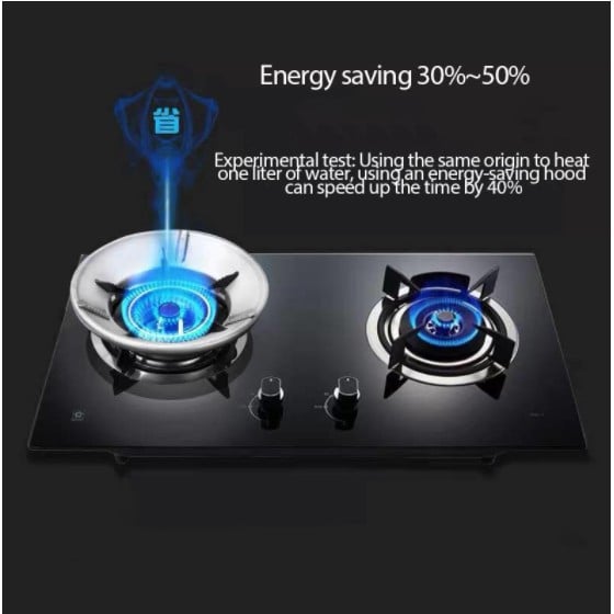 Picture of Energy Saving Gas Stove Cover Windproof Disk Heat Insulation Non-Slip Iron Stove Rack for Cooktop Range Pan Holder Stand Universal Round - Silver - Int: One size