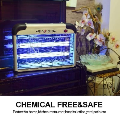 Picture of New Mosquito Insects killer light Killer Bat Rechargeable XT240 LED MOSQUITO AND FIY TRAPS - Silver - Int: One size