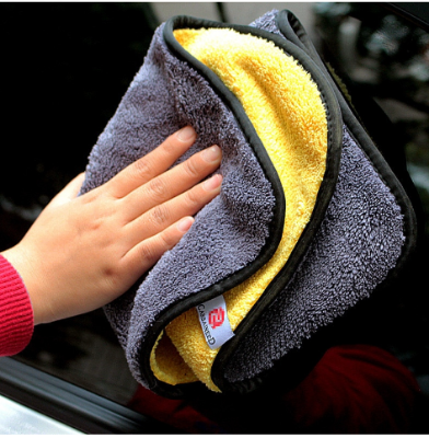 Picture of New Car washing towel thickened large water absorption coral velvet wiping scarf double -sided car washing car cleaning car clean towel - Multicolor
