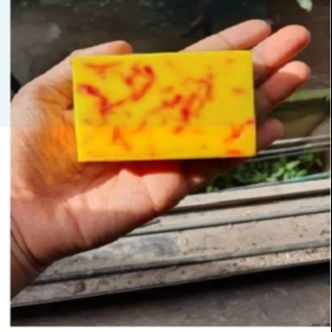 Picture of Saffron Goat Milk Handmade Soap Bar//