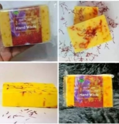 Picture of Saffron Goat Milk Handmade Soap Bar//