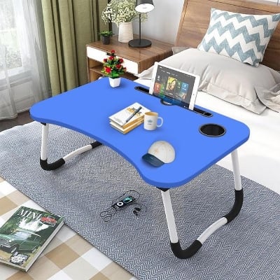 Picture of Portable Foldable Home Laptop/Notebook Stand Desk/Table for Study - Multicolor - Int: One size