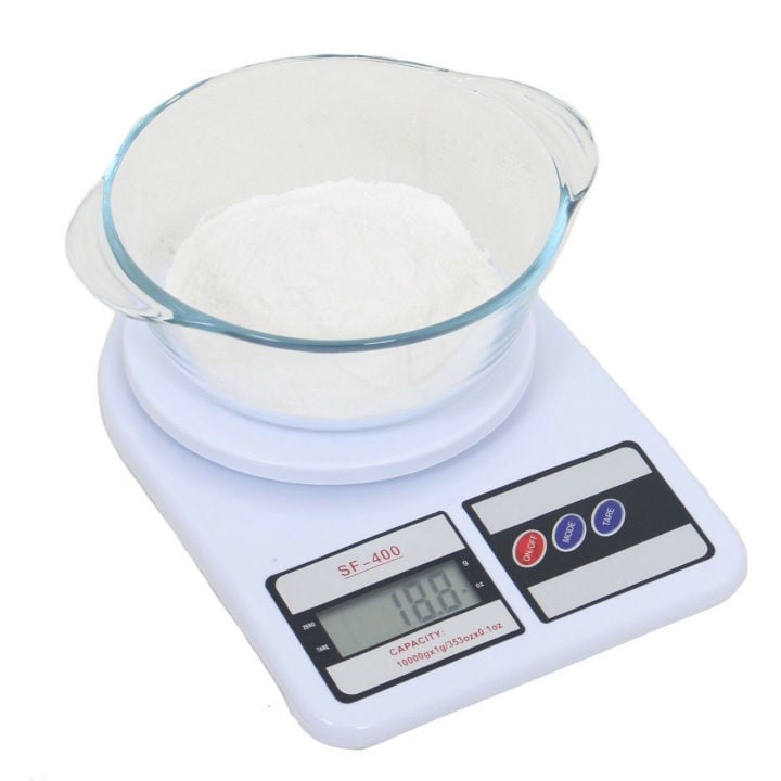 Picture of 10kg 1g Household Weight Scales Platform Electronic Balance Kitchen scale Baking Measure Food Cooking Tools Digital Scale - White - Int: One size
