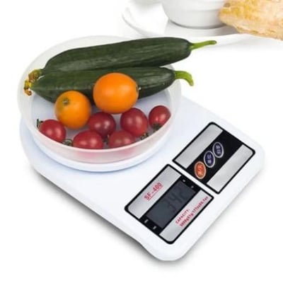 Picture of 10kg 1g Household Weight Scales Platform Electronic Balance Kitchen scale Baking Measure Food Cooking Tools Digital Scale - White - Int: One size
