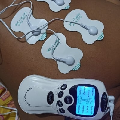 Picture of New Model Digital Therapy Handheld Massager, Electric Tens Unit Device, Electric Meridian Body Massager, - White - Int: One size