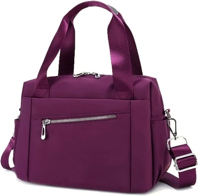 Picture of (Purple Color)Waterproof Messenger Cross Body Ladies Handbag Bag Shoulder Bag Womens Purse - Purple - Int: One size