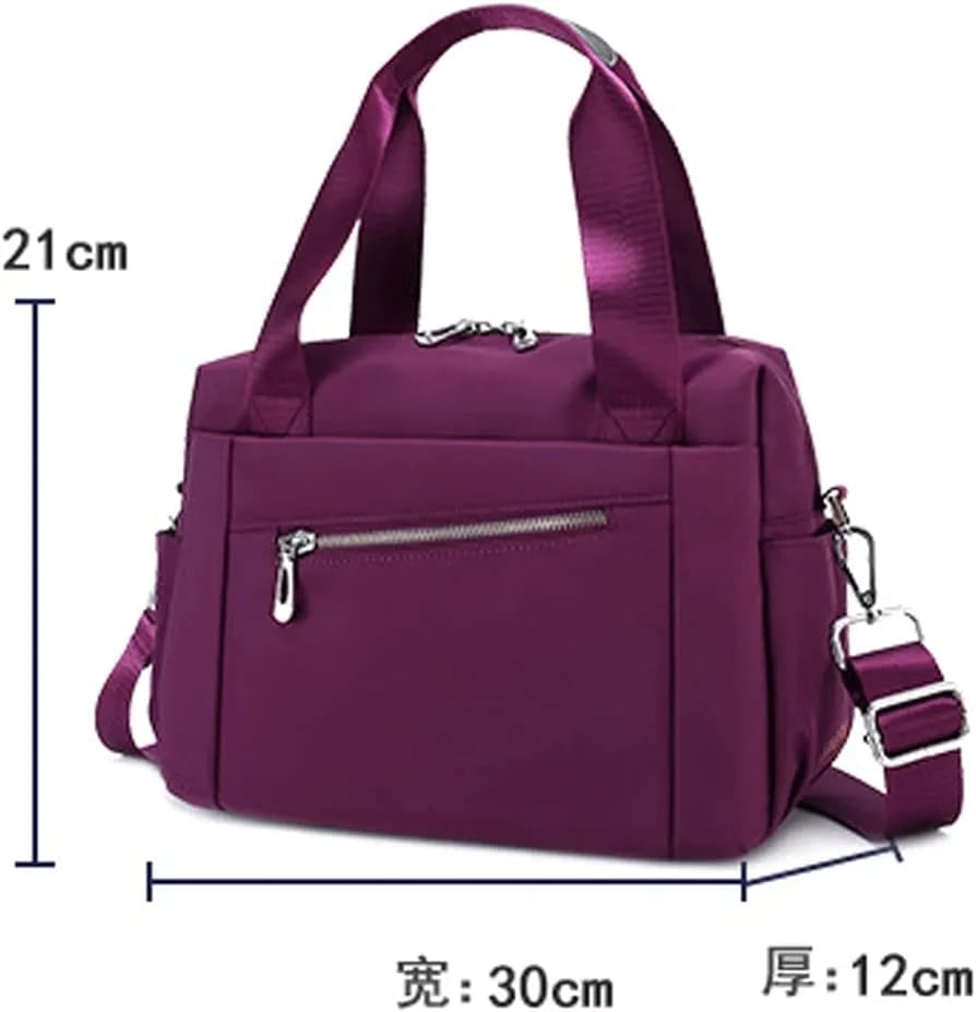 Picture of (Purple Color)Waterproof Messenger Cross Body Ladies Handbag Bag Shoulder Bag Womens Purse - Purple - Int: One size