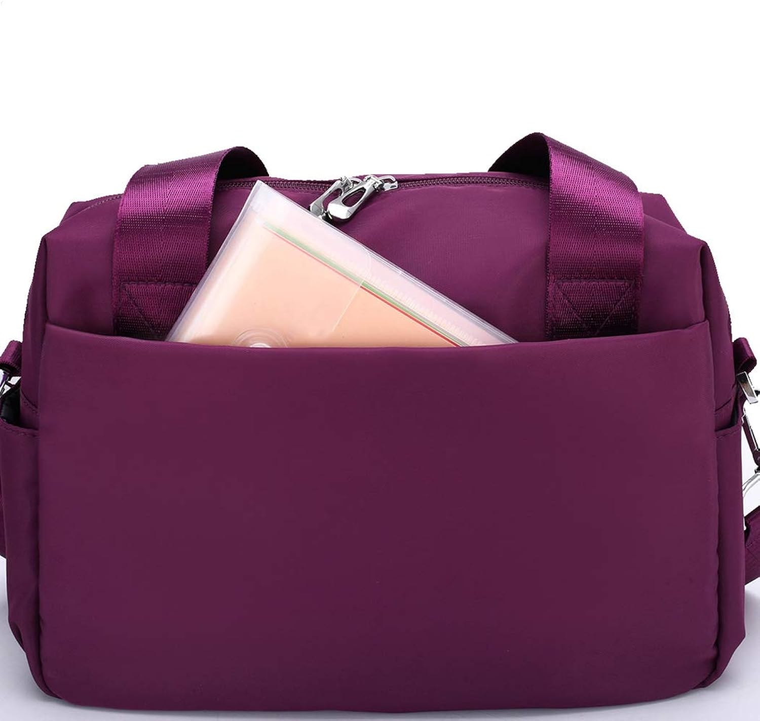 Picture of (Purple Color)Waterproof Messenger Cross Body Ladies Handbag Bag Shoulder Bag Womens Purse - Purple - Int: One size