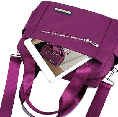 Picture of (Purple Color)Waterproof Messenger Cross Body Ladies Handbag Bag Shoulder Bag Womens Purse - Purple - Int: One size