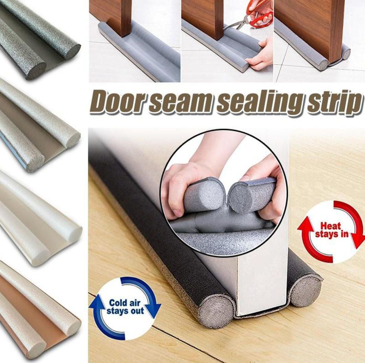 Picture of Best Door Bottom, Door Gap, Door Foam, Door Stopper Sealing Strip - Multicolor - Int: One size