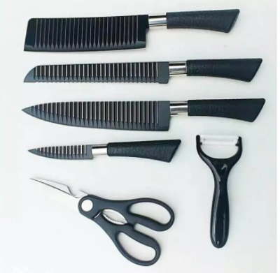 Picture of Stainless Steel Kitchen Zepter (Black) -(6 Pcs Set) - Black - Int: One size
