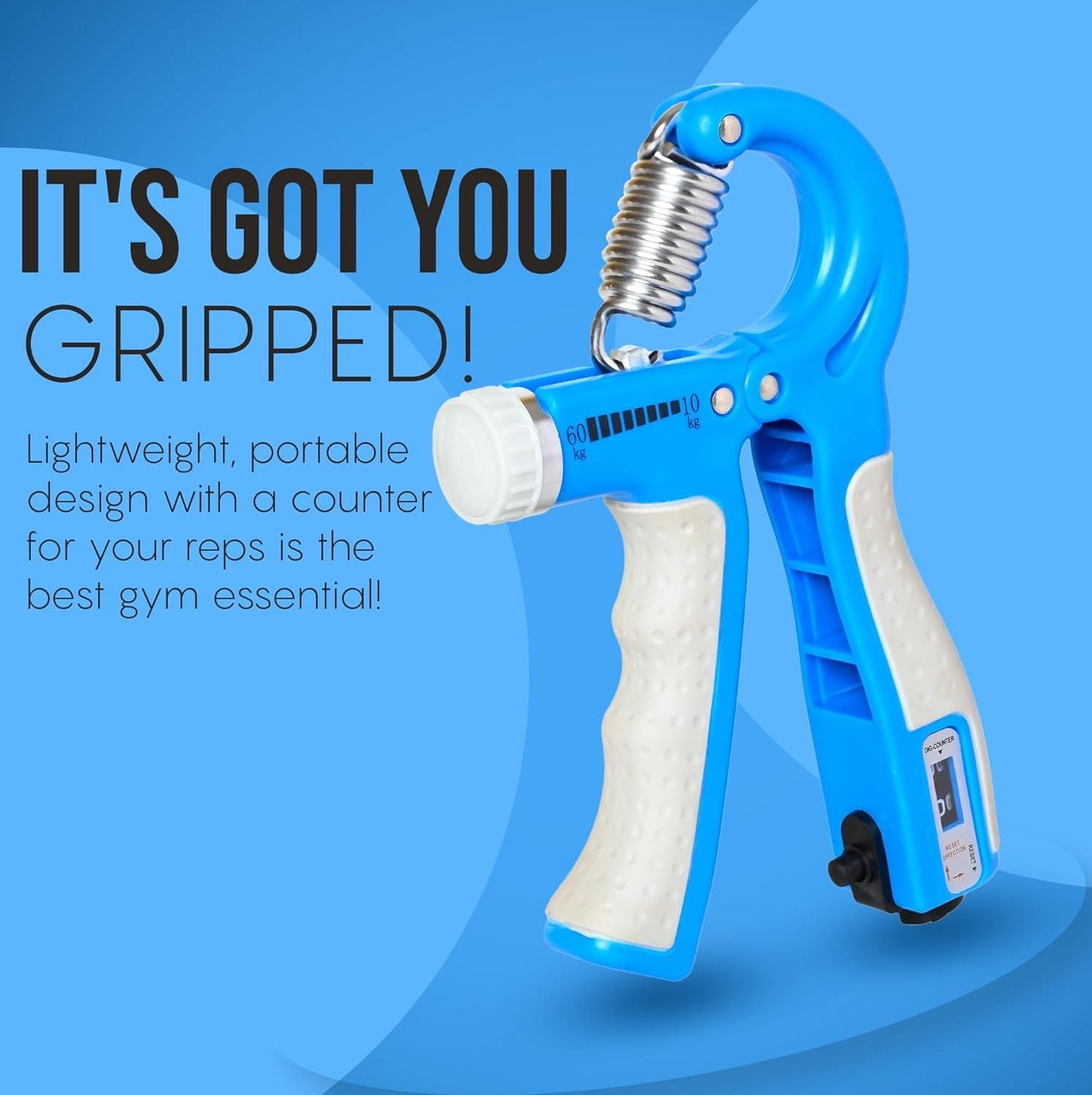 Picture of 6-50Kg Adjustable Heavy Grips Hand Gripper Gym Power Fitness Hand Exerciser Grip (Multi Color) - Int: One size