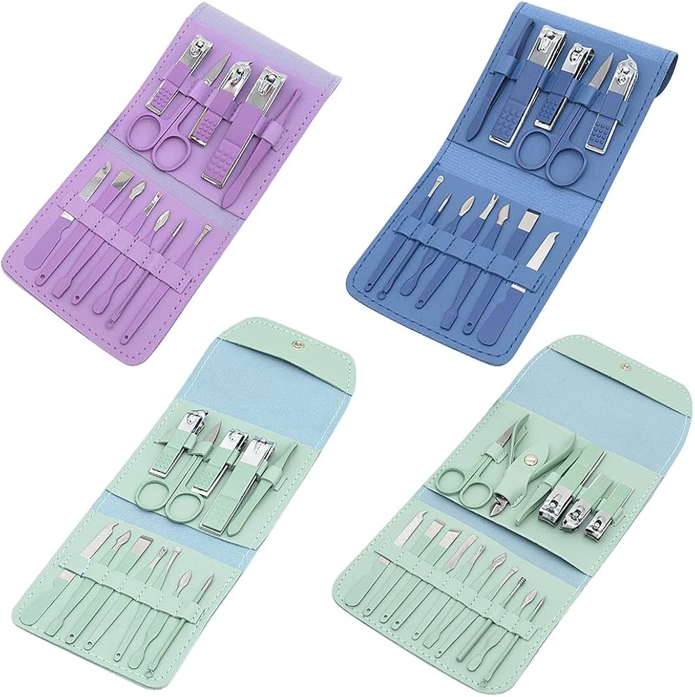 Picture of 16 PCS Stainless Steel Portable Nail Clipper Set Professional Pedicure Kit Beauty Manicure Set - Multicolor - Int: One size