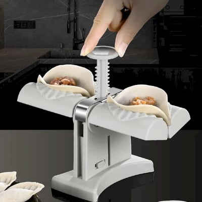 Picture of Double Head Automatic Dumpling Maker Mould Dumpling Wrapper Tools-Baking Tools & Accessories-Dhaka shopping zone - White - Int: One size