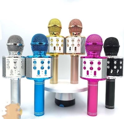 Picture of Portable Multi-function Wireless Microphone Karaoke KTV Player Handheld Condenser with Bluetooth Speaker - Microphone - Multicolor - Int: One size