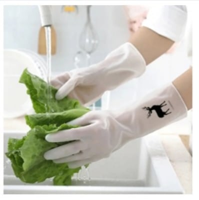 Picture of Smart kitchen Gloves window cleaning durable housework chores kits - White - Int: One size