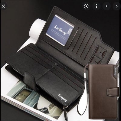 Picture of Long Leather Card Holder Wallet For Men And Women Long Purse High Quality Wallets - Wallet For Men - Money Bag For Men - Multicolor - Int: One size