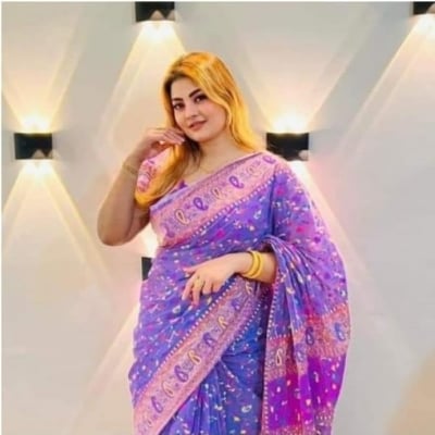 Picture of New Purple Colour Half Silk Sharee - Purple - Int: One size