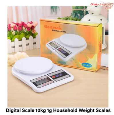 Picture of Digital Scale 10kg 1g Household Weight Scales Platform Electronic Balance Kitchen scale Baking Measure Food Cooking Tools. - White - Int: One size