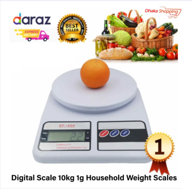Picture of Digital Scale 10kg 1g Household Weight Scales Platform Electronic Balance Kitchen scale Baking Measure Food Cooking Tools. - White - Int: One size