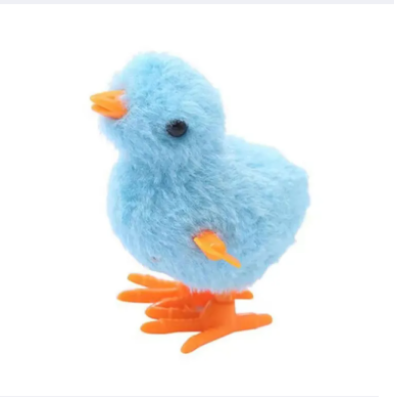 Picture of (1Pcs) Funny Plush Clockwork Chick Jumping Wind Up Animal Kids Toys Cute Plush Chicken Toy Easter Gift for Little Boy and Girls Random Color - Multicolor - Int: One size