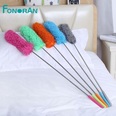 Picture of Extendable Microfiber Duster with Telescopic Pole Duster with Washable Bendable Head - Multicolor