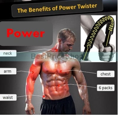 Picture of Smart Deal 24 New Spring Arm Strength Hand Gripper Arm Power Blaster Fitness Equipment Gym Expander Forearm Power Twister-30Kg - Hand Grip - hand grip - Black