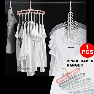 Picture of 1 PCS Multi-port Support Circle Clothes Hanger Clothes Drying Racks Multifunction Plastic Scarf Clothes Hanger Hangers Storage Rack - Multicolor - Int: One size