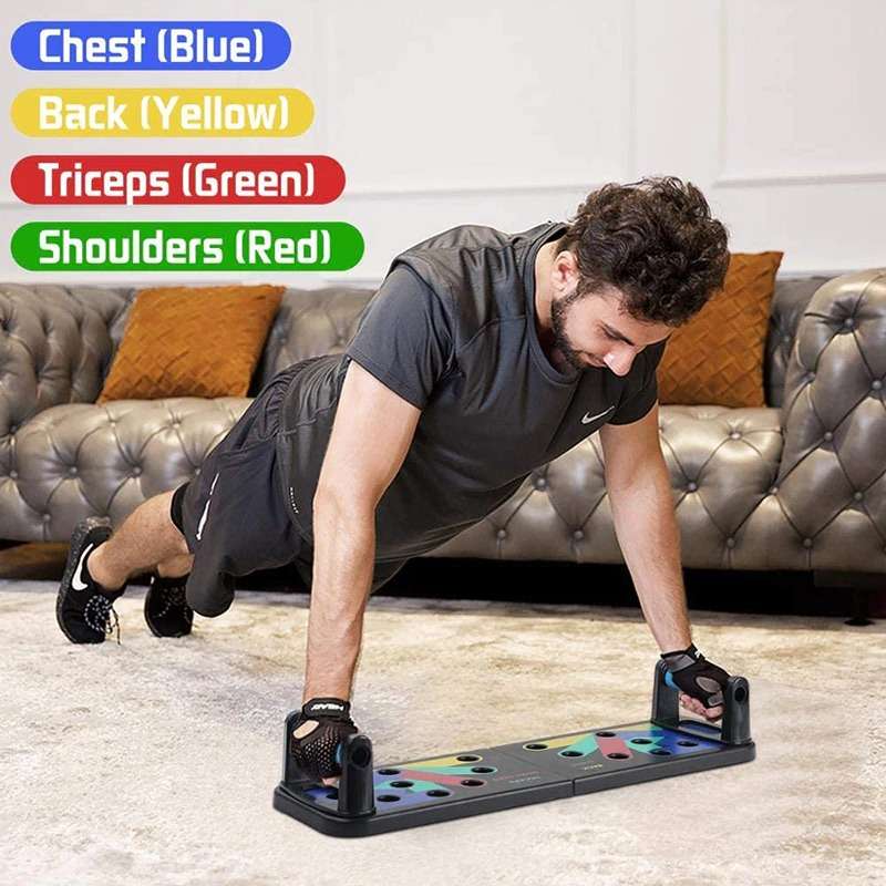 Picture of Foldable Push Up Board, 9 In 1 Multifunction Push-Up Rack - Fitness Mart - Multicolor - Int: One size