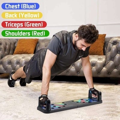 Picture of Foldable Push Up Board, 9 In 1 Multifunction Push-Up Rack - Fitness Mart - Multicolor - Int: One size