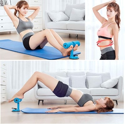 Picture of Adjustable Self-Suction Sit Up Bars Abdominal Core Workout Strength Training Situp Assist Bar Stand for Gym - Int: One size