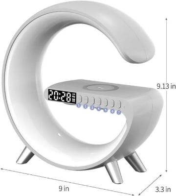 Picture of G63 Bluetooth Speaker Atmosphere Light Wireless Charger Bedside Music Wake-Up Light Bluetooth Sound Multiple Light Modes - Int: One size