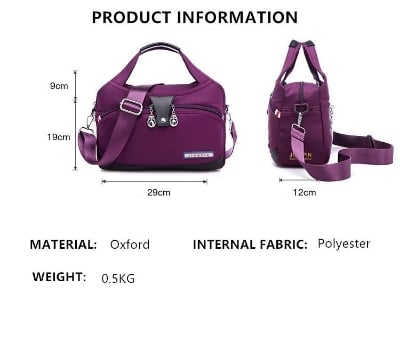 Picture of Purple  Color-Large Capacity Waterproof Anti-theft Fashion - Purple - Int: One size