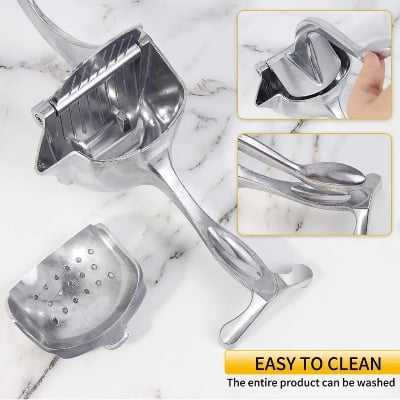 Picture of Efficient Stainless Steel Juice Squeezer: Manual Hand Pressure Juicer for Kitchen, Ideal for Oranges, Pomegranates, and Lemons - Silver - Int: One size