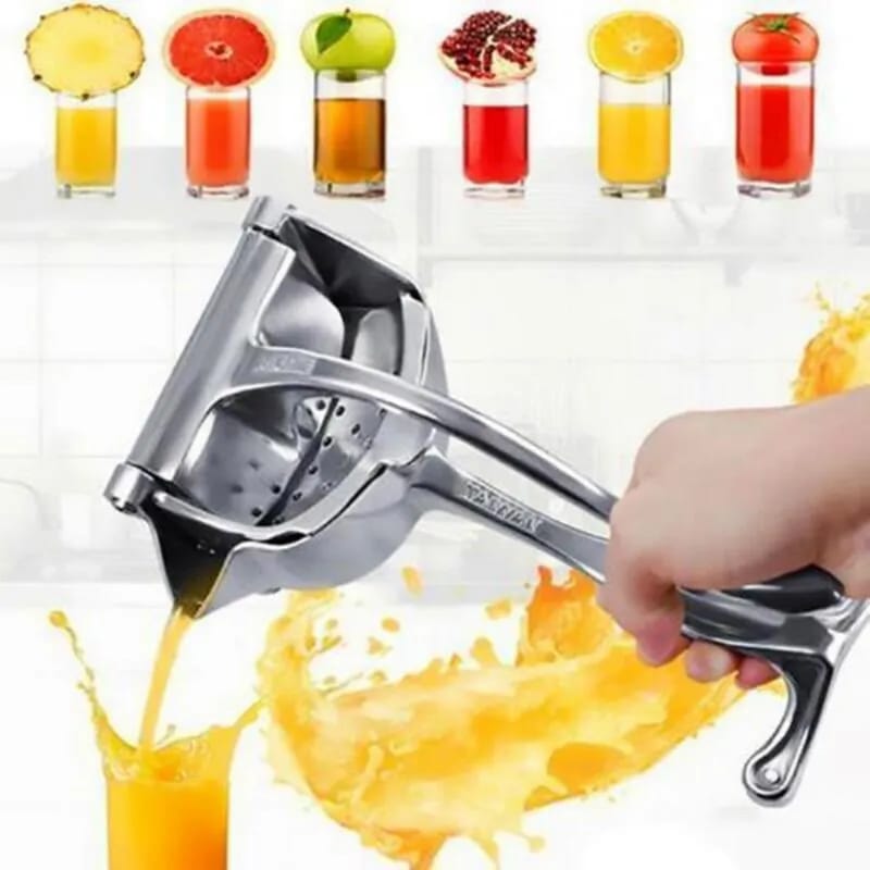 Picture of Efficient Stainless Steel Juice Squeezer: Manual Hand Pressure Juicer for Kitchen, Ideal for Oranges, Pomegranates, and Lemons - Silver - Int: One size