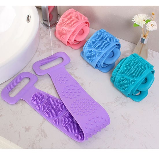 Picture of Smart new  Silica Gel Bath Towel Back Strip Belt Ultimate Bathroom Companion for Comfort and Convenience - Multicolor - Int: One size
